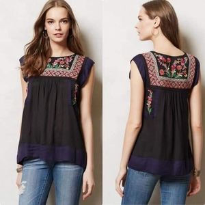 Anthropologie Floreat Kyra Embroidered Top RV$138